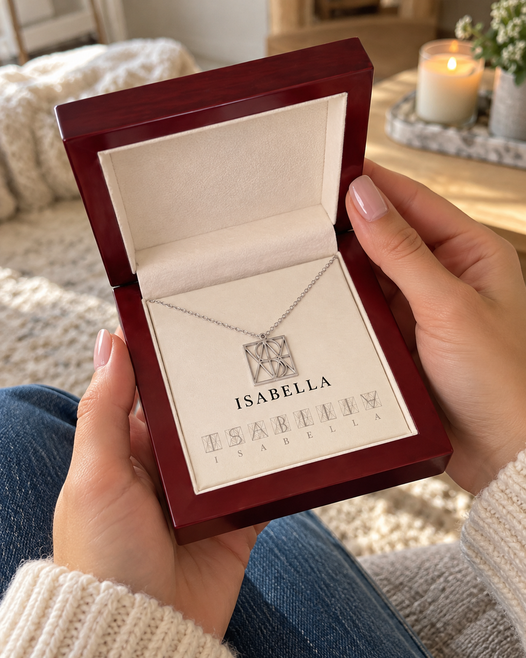 Personalized Monogram Name Necklace – Meaningful Gift for Her